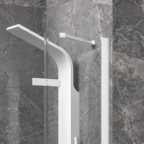 Kamalu - Box doccia 70x120 bianco opaco doppio battente | KT1000B