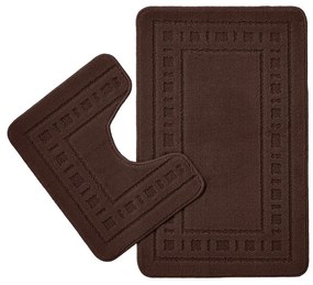 Set di tappetini per il bagno marrone scuro 2 pz per WC 50x80 cm Armoni – Catherine Lansfield