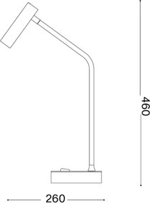 Ideal Lux - Lampada da tavolo LED EASY LED/3,5W/230V CRI 90 bianca
