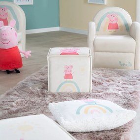 Pouf per bambini in velluto bianco Peppa Pig - Roba