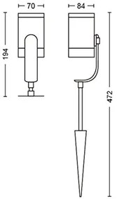 Philips 17428/30/P7 - Faretto LED RGB esterno Hue LILY LED/8W/230V IP65