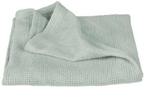 Coperta per neonati in cotone organico lavorato a maglia verde 80x80 cm Lil Planet - Roba