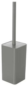 Porta scopino wc grigio completo di scopino con setole morbide Star