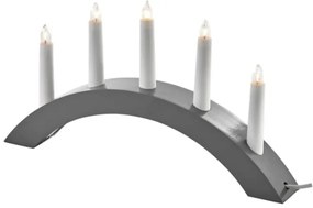 Candeliere natalizio LED 5xLED/15W/230V grigio