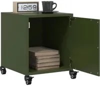 Comodini 2 pz Verde Oliva 36x39x43,5 cm in Acciaio 846623