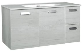 Mobile da bagno sospeso base lavabo 101 cm a 2 ante e 2 cassetti ANGELA2 Quercia Bianco