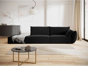 Divano nero con penisola a destra con rivestimento in velluto 264 cm Vanda – Mazzini Sofas
