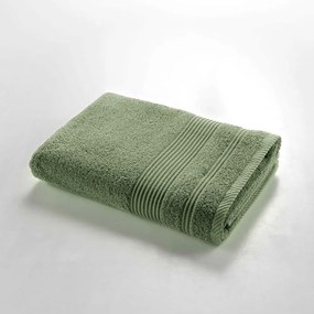 Asciugamano in spugna di cotone color kaki 70x130 cm Tendresse - douceur d'intérieur