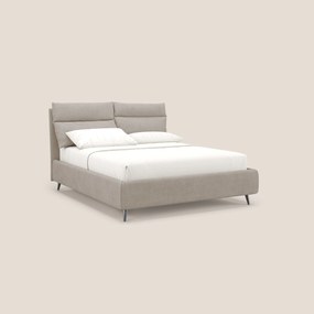 Jerry letto imbottito contenitore e cuscini reclinabili in tessuto smacchiabile T17 beige