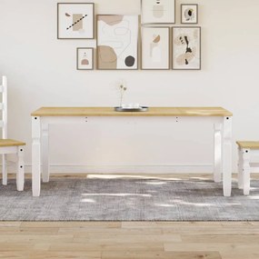 Tavolo Da Pranzo Corona 180x90x75 Cm İn Legno Massello Di Pino /