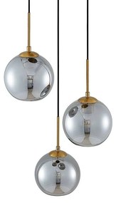 Lindby - Jurian 3 Lampada a Sospensione Bronze/Smoke Lindby