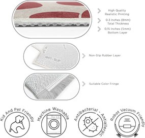 Tappeto rosso lavabile 80x150 cm Red Meadow – Mila Home