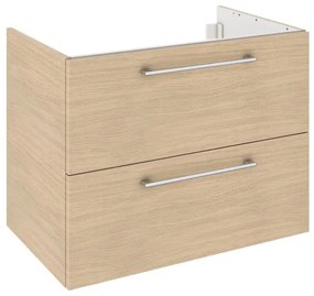 Mobile da bagno sotto lavabo Remix marrone lucido L 75 x H 58 x P 46 cm 2 cassetti, lavabo non incluso