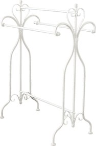 porta asciugamani stile provenzale in ferro verniciato cm 68 x 37 x 90 h