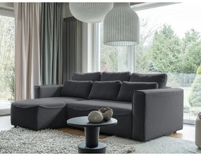 Divano letto angolare grigio scuro (variabile) Homely Tommy - Miuform