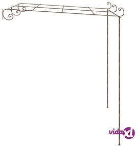 vidaXL Pergolato da Giardino Marrone Anticato 3x3x2,5 m in Ferro