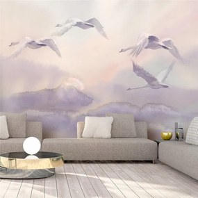Fotomurale Flying Swans