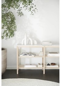 Consolle marrone e beige con piano in pietra 140x40 cm Orwel - Rowico