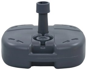 Base Ombrellone Portatile Grigia Riempibile Con Sabbia/acqua /