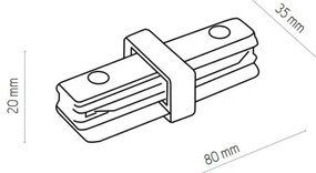 Zuma Line 3015 - Faretto per sistema a binario REFLEKTOR 6xGU10/10W/230V