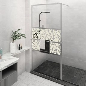 Parete Doccia Con Mensola Cromo 115x195cm Vetro Esg E Alluminio /