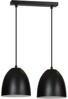 Lampada a Sospensione Lenox, Nero, Acciaio, 45x80x18 cm, EPIKASA