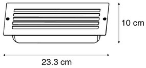 Lampada da incasso moderna grigio scuro IP44 - Hurricane