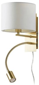 Lindby - Florens Applique da Parete White/Brass Lindby