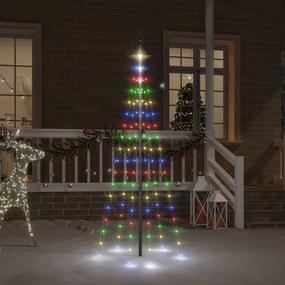 Albero di Natale Pennone con LED di diverse intensità e altezze, Colorato / 180 cm / 108