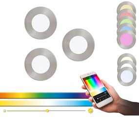 Eglo 32882 - Set da 3 faretti LED RGB dimmerabili da incasso FUEVA-C 1xLED/3W/230V