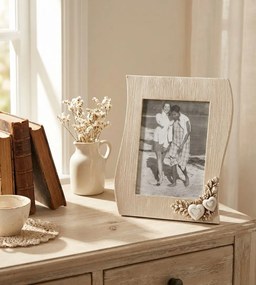 portafoto shabby chic onda cm 18,5 x 2,5 x 24,5 h