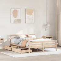 Letto senza Materasso 120x190 cm in Legno Massello di Pino 3301598