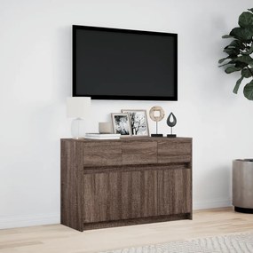 Mobile porta tv con led rovere marrone 91x34x61 cm truciolato