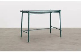Tavolo da Pranzo Alto in Alluminio (160x79,7cm) Keri Verde pino - The Masie