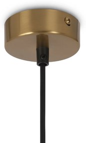 Lampadario Contemporaneo Ring Metallo Ottone 4 Luci E Diffusori Bianchi