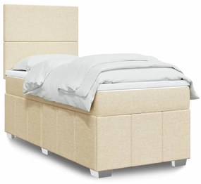 Giroletto A Molle Con Materasso Crema 100x200 Cm İn Tessuto /