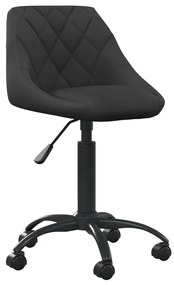 Sedia Da Ufficio Nera İn Velluto /