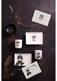 Set da tavola 4 pezzi nero/bianco/porcellana