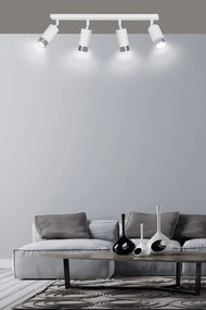 Lampada da Soffitto in Acciaio HIRO 4 Nero Cromo/Oro 4xGU10