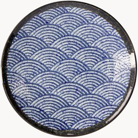 Set di 4 piatti in gres Aisai Seigaiha