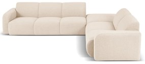 Divano angolare beige in tessuto bouclé (angolo destro) Molino - Micadoni Home