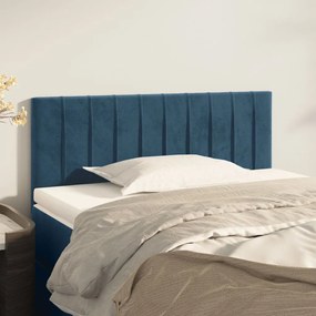 Testiera Blu Scuro 100x5x78/88 Cm İn Velluto /