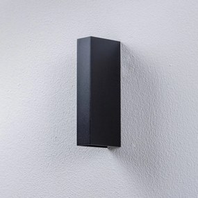 Arcchio Brinja Applique da esterno, nero, alluminio, IP65