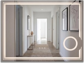 Specchio LED HAVEN con illuminazione – 80x60 cm