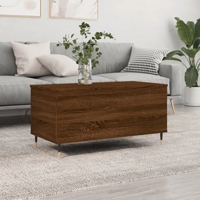 Tavolino Salotto Rovere Marrone 90x44,5x45 Cm Legno Multistrato /