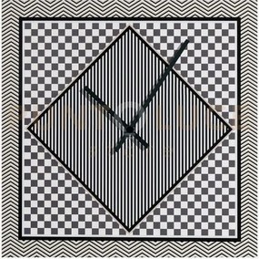 Orologio grande 50x50 decor disegno basic in cristallo acrilico dec...