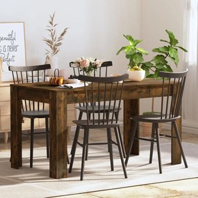 Tavolo Da Pranzo Rovere Fumo 140x74,5x76 Cm Legno Multistrato /
