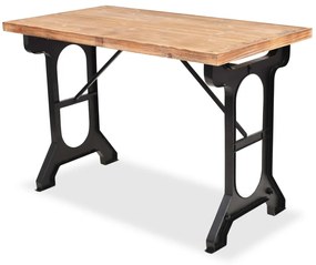 Tavolo Da Pranzo Con Piano İn Massello Di Abete 122x65x82 Cm /