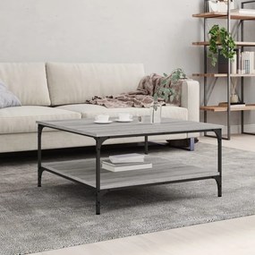 Tavolino da salotto grigio sonoma 80x80x40 cm legno multistrato