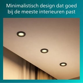 Philips - Set da 3 faretti da incasso PERIDOT 1x GU10/7W/230V nero